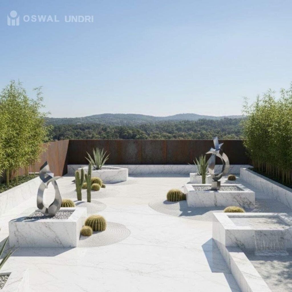 Alabaster White Granite Terrace