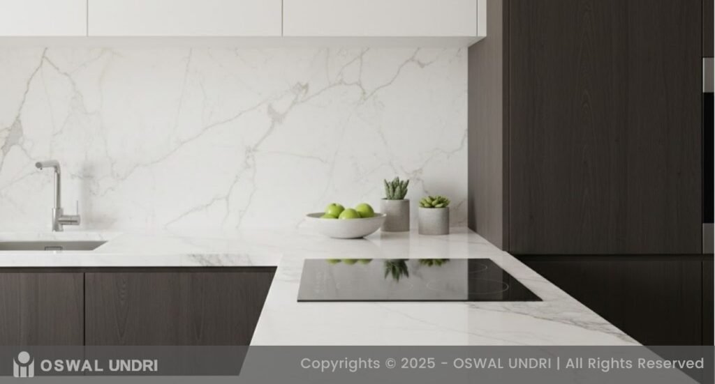 Ambaji White Marble Countertop