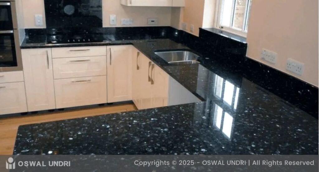Black Pearl Granite Kitchen Countertop