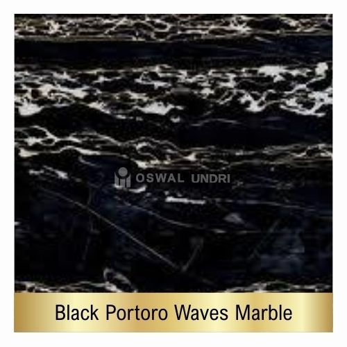 Black Portoro Waves Marble