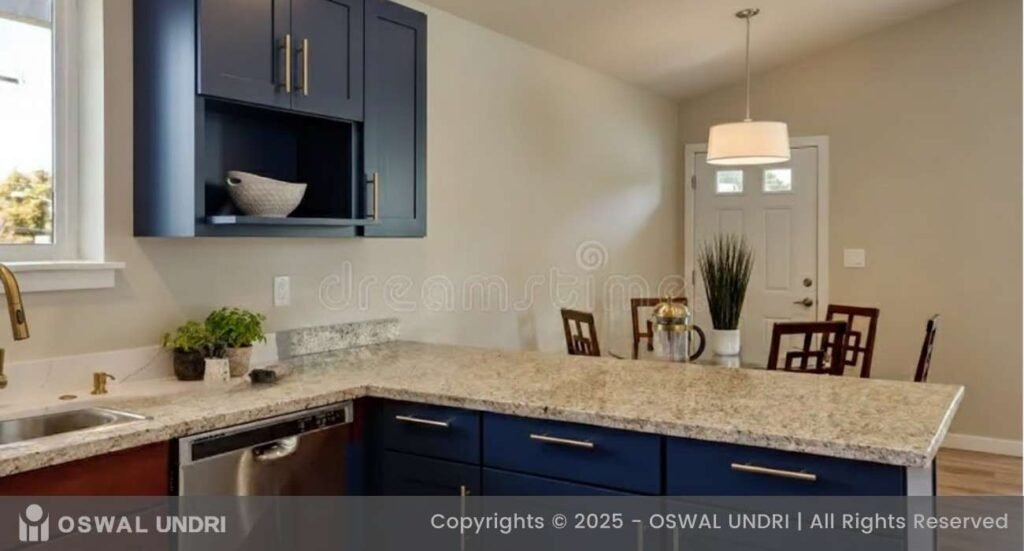 Burgundy White Kitchen Countertop