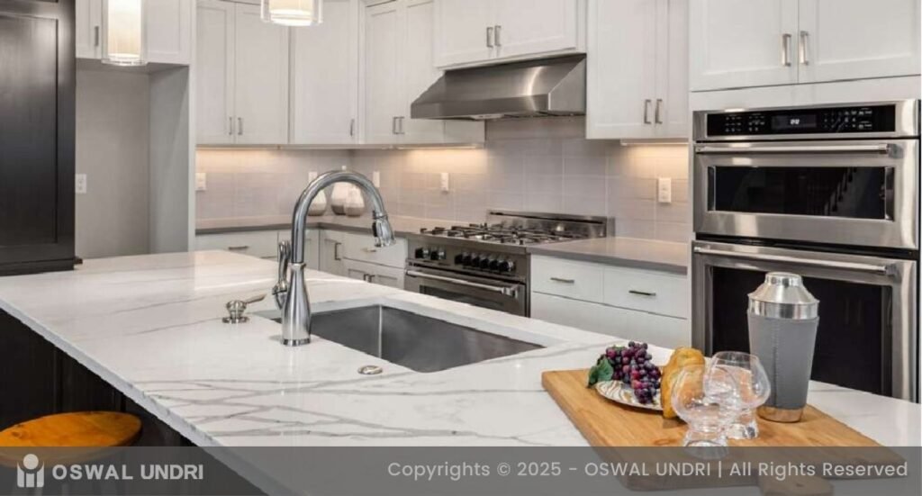 CALACATTA BLANC EXTRA Quartz Kitchen Countertop