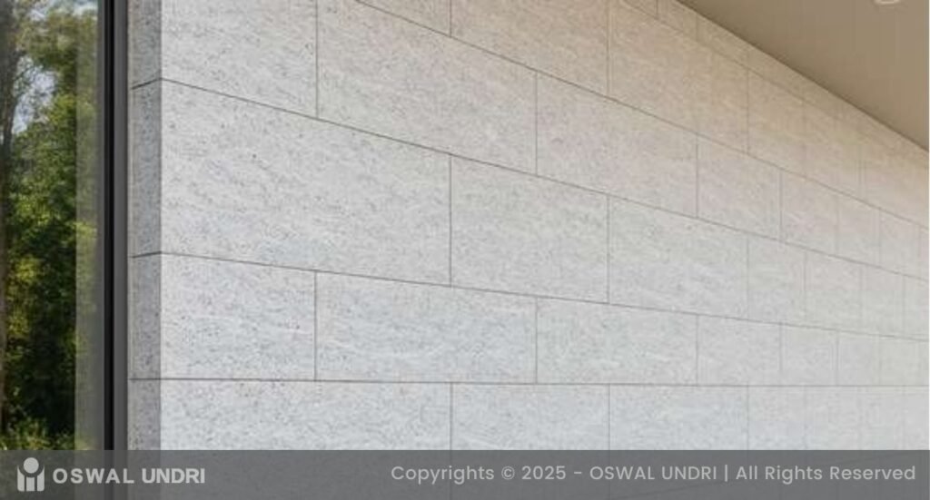 Chida White Granite Wall Cladding
