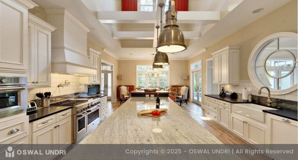 Colonial White Granite Kitchen Countertop