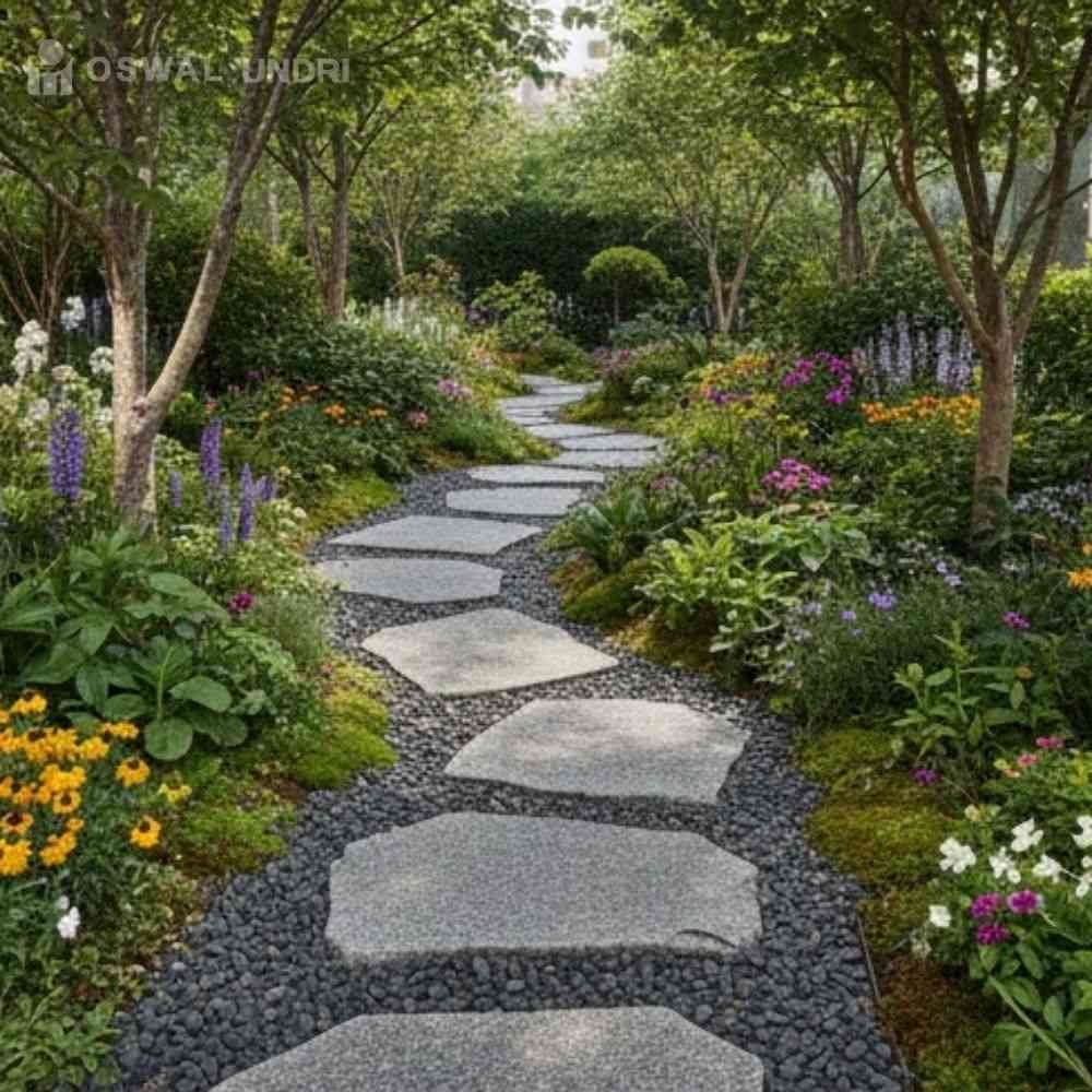 Flamed Granite Garden Path