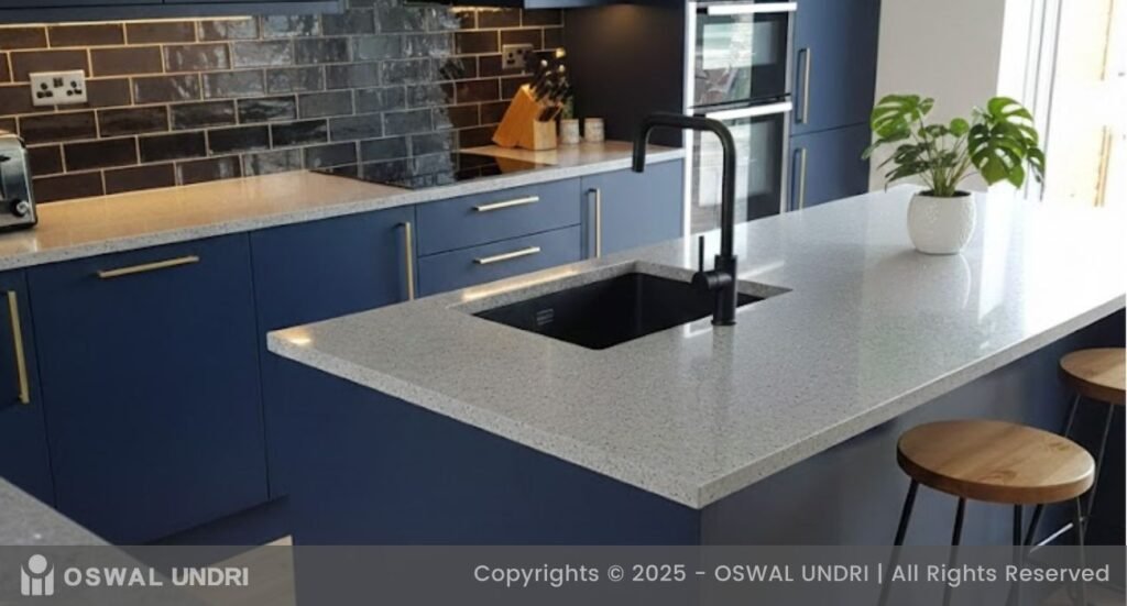 Grey Sparkle Quartz Countertop