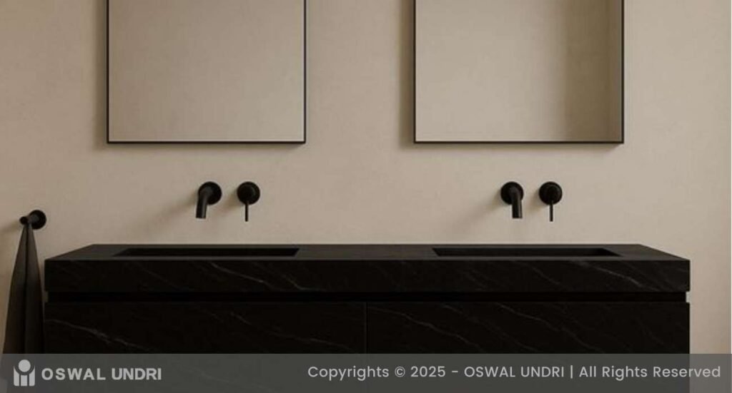 Indian black marble bathroom Vanity