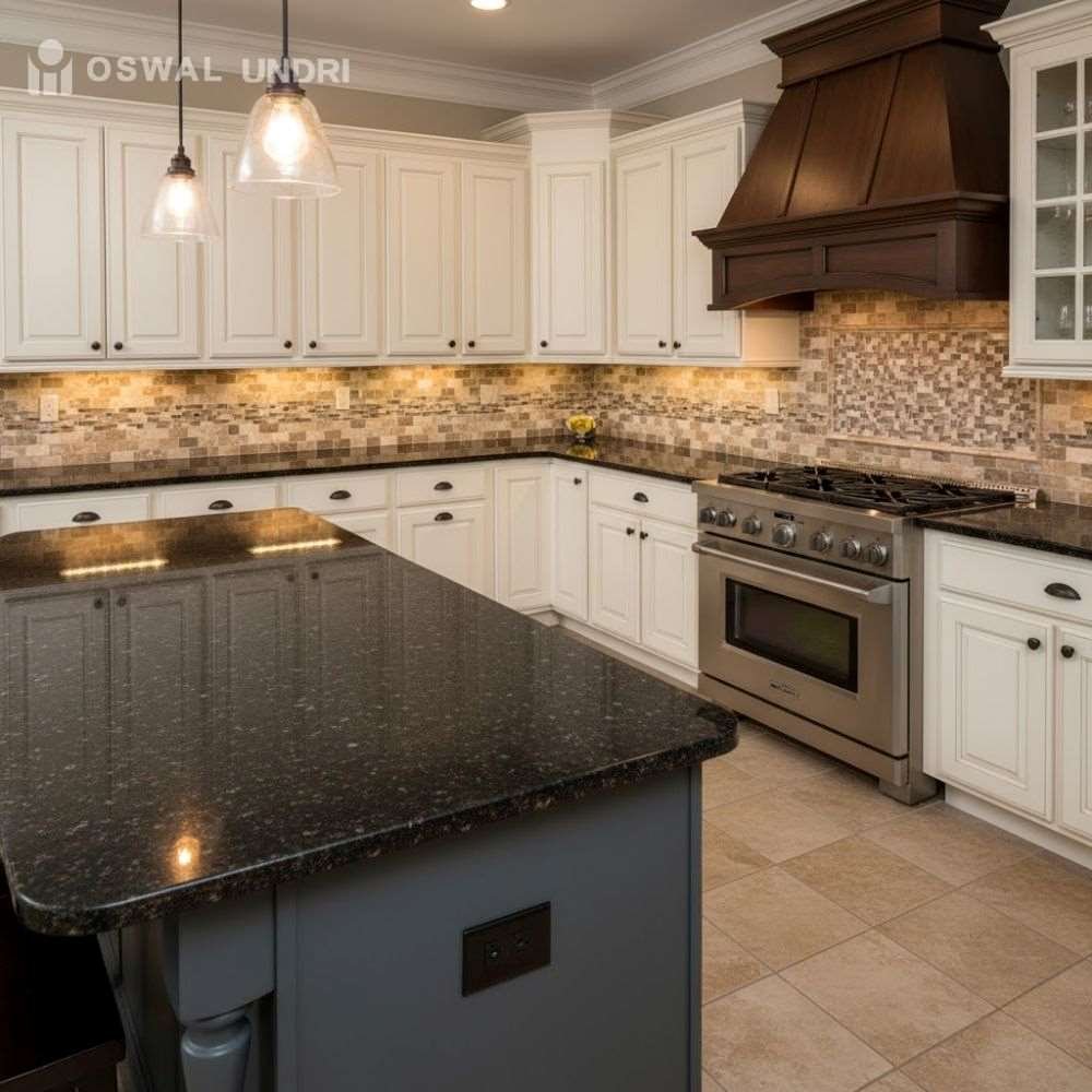 Kitchen Countertop Black Pearl Granite (1)