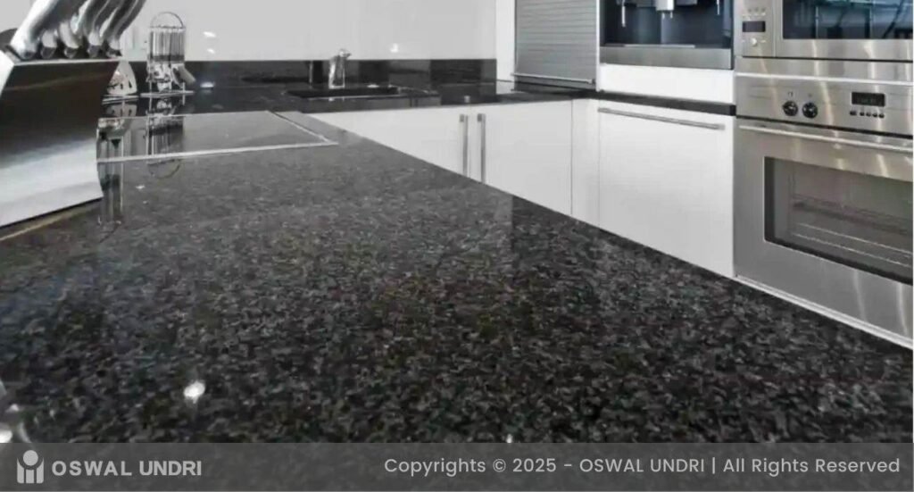 Lavender Black Granite Kitchen Countertop