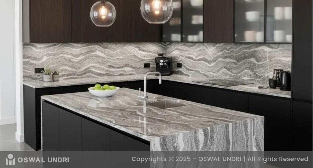 Mercury White Marble Kitchen