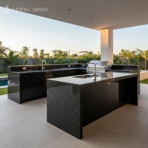 Petros Black Granite Outdoor Kitchen