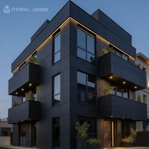 Petros Black (Leather Ziano Finish) building Facade