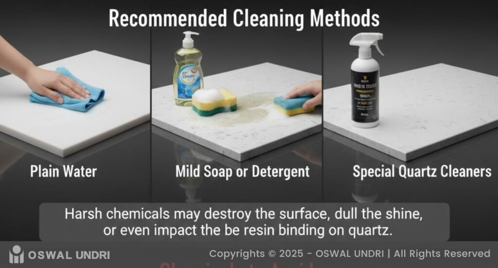 Quartz Slabs Recommended Cleaning Methods