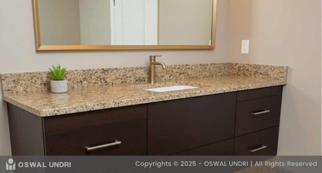 R Gold Granite Bathroom Vanity1