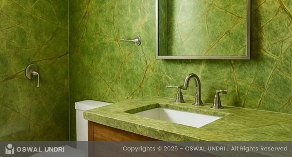 Rainforest Green (Light) Marble Bathroom Vannity
