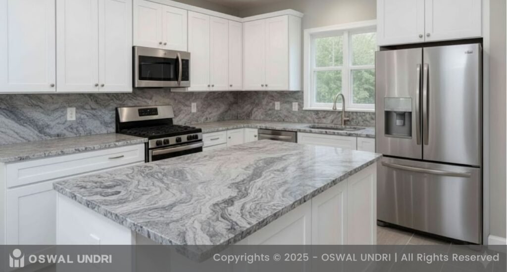 Silver Cloud Granite Kitchen Countertop