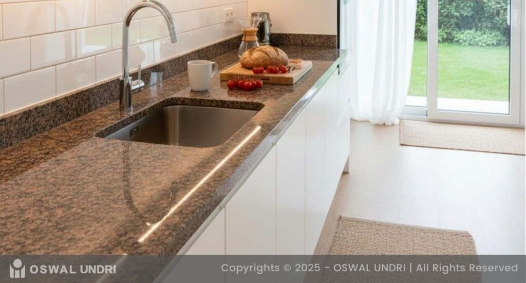 Tan Brown Granite Kitchen Countertop