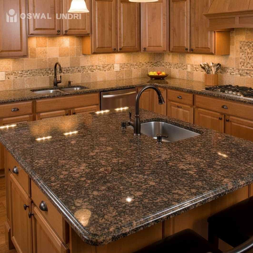 Tan Brown Granite Kitchen Countertop (3)