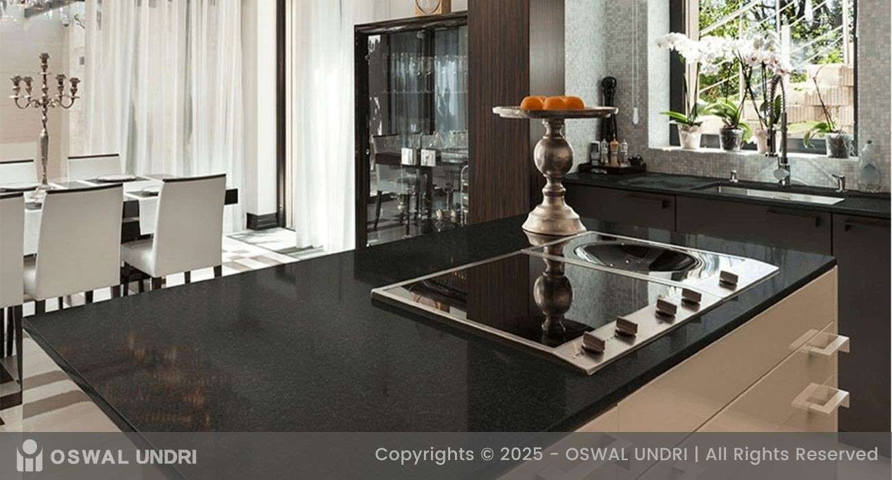 Telephone Black Granite Kitchen Countertop1