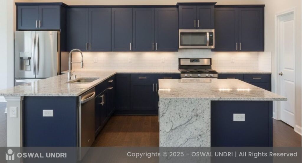 White Fantasy Granite Kitchen Countertop