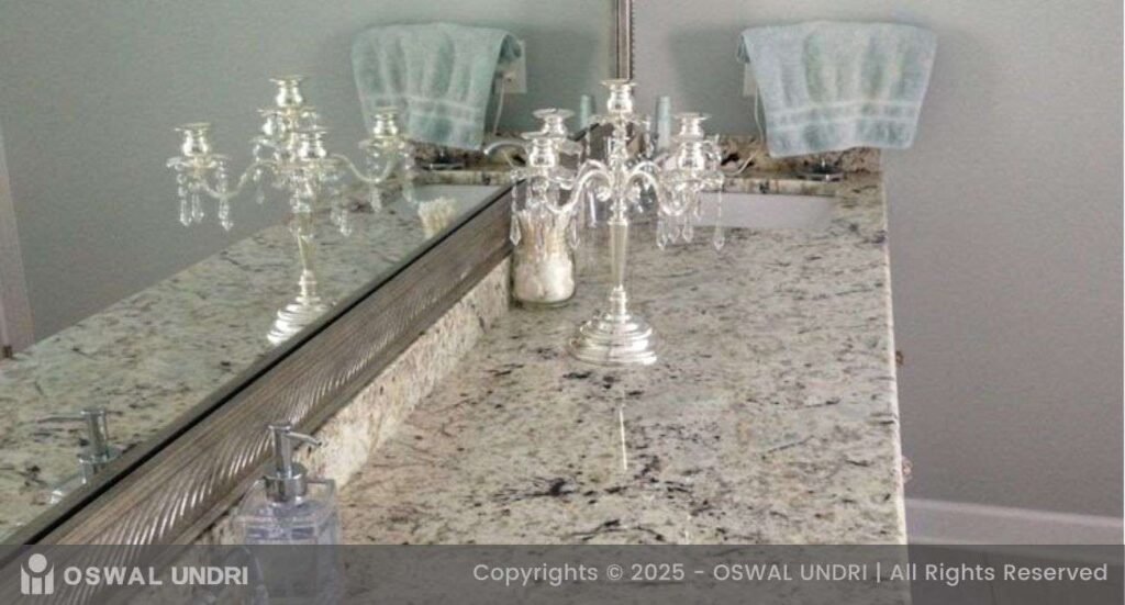 White Galaxy Granite Bathroom Vanity