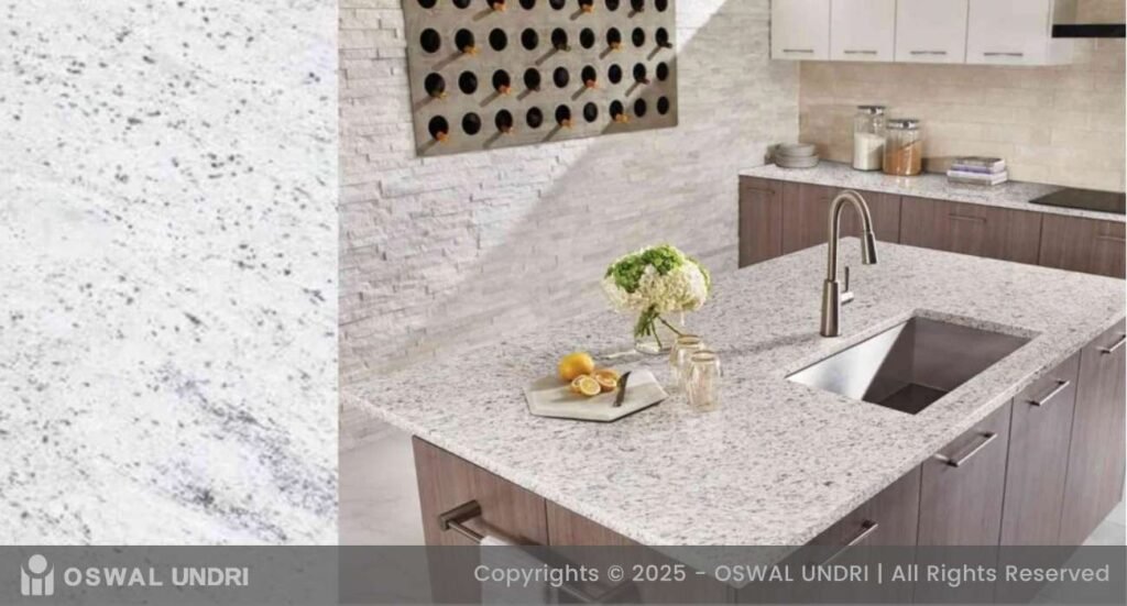 White Galaxy Granite Kitchen Countertop