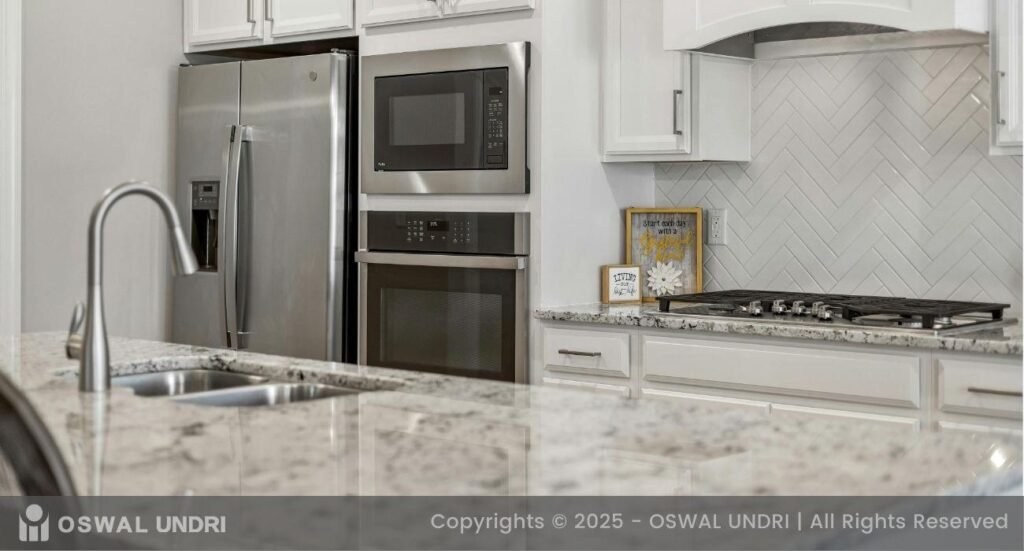 White Granite Kitchen Countertop