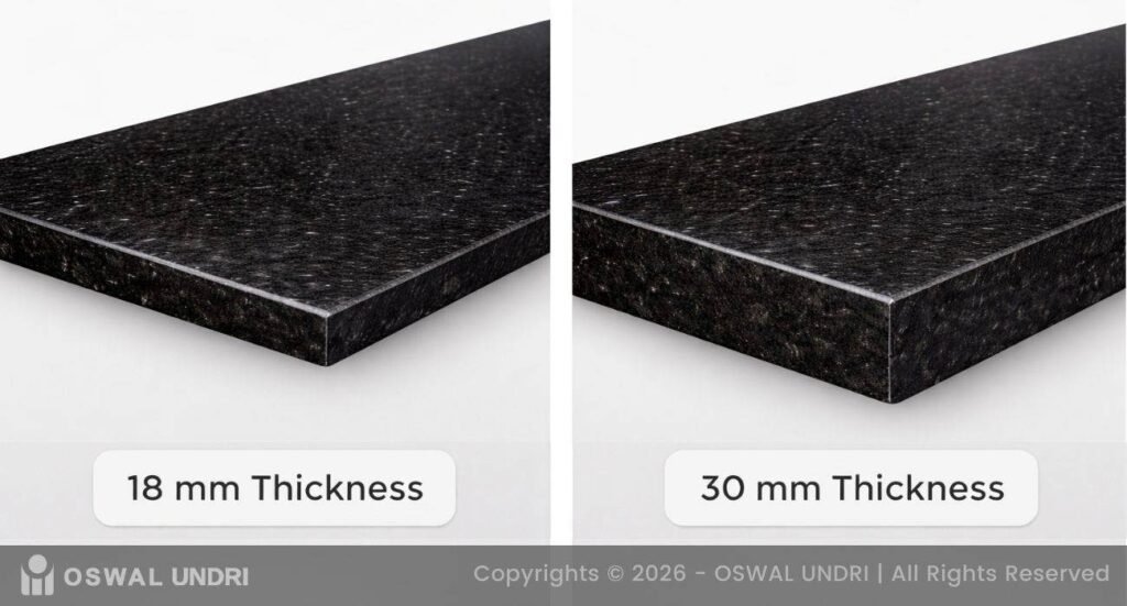 Absolute Black Granite Thickness