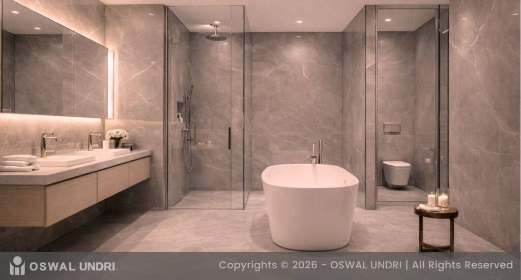 Armani Grey Bathroom