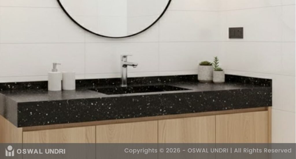 Black Galaxy Granite Bathroom Vanity