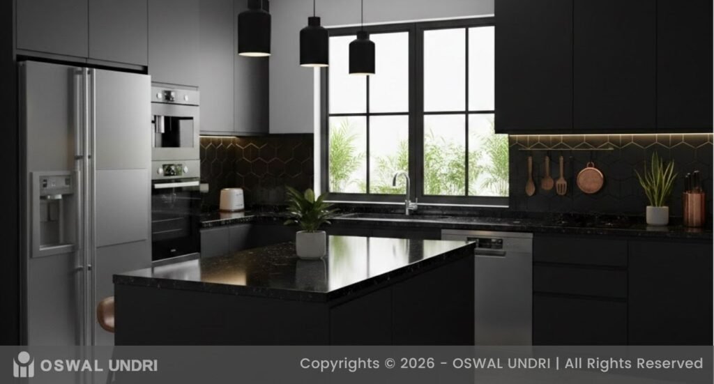 Black Kitchen Countertop