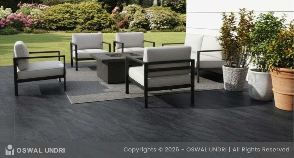 Cosmic Black Porcelain Flooring