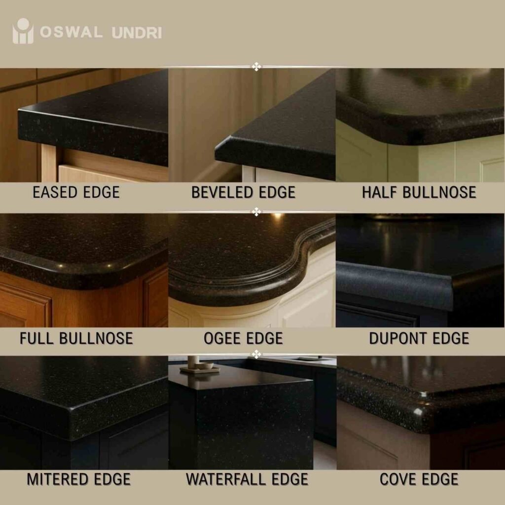 Countertop Edge Profiles Absolute Black Granite fnl