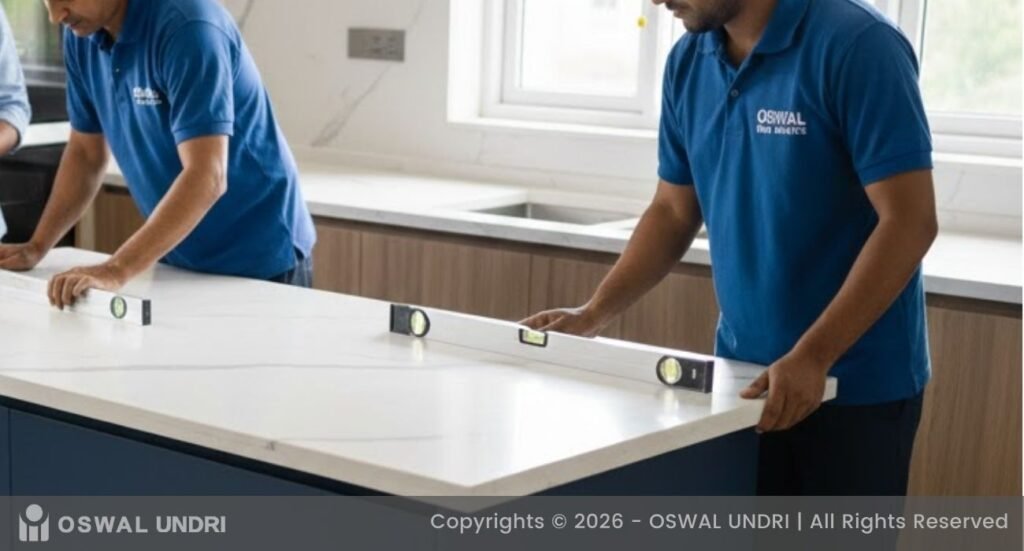 Installing Kitchen Countertop