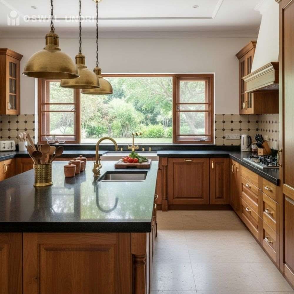 Jet Black Granite Kitchen Countertop