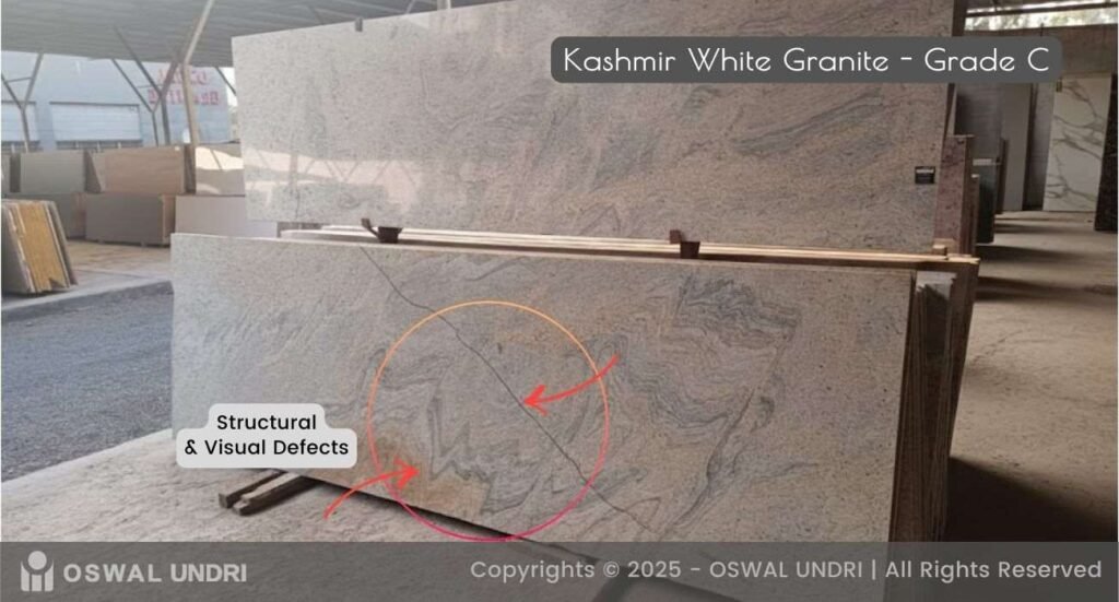 Kashmir White Granite Grade C