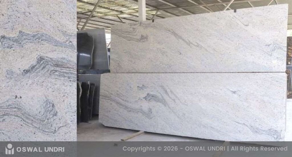 Kashmir White Granite Slabs with mockup