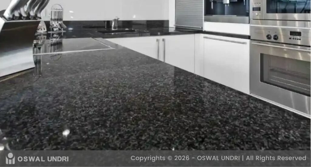 Lavender Black Granite Kitchen Countertop