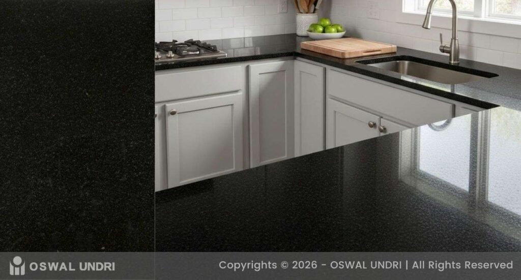 Mysore Black Granite Kitchen Countertop