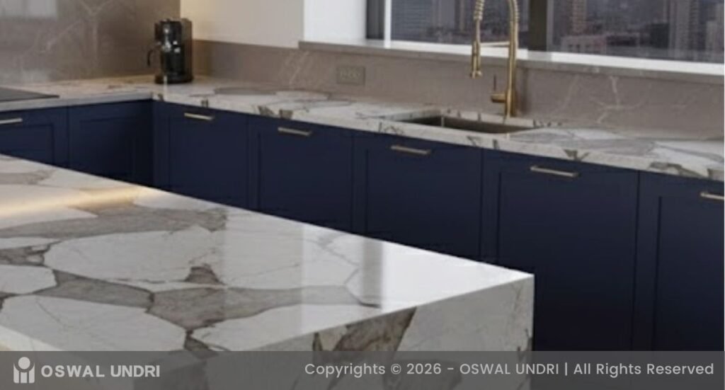 Patagonia Quartzite Porcelain Slab Kitchen Countertop