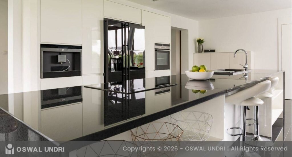 Porcelain Slab (Black) Kitchen Countertop
