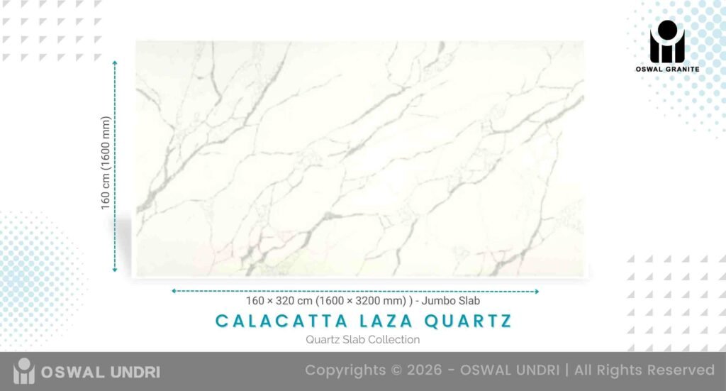 Calacatta Laza Quartz Jumbo Slab