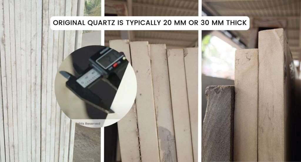 Original quartz is typically 20 mm or 30 mm thick (1)