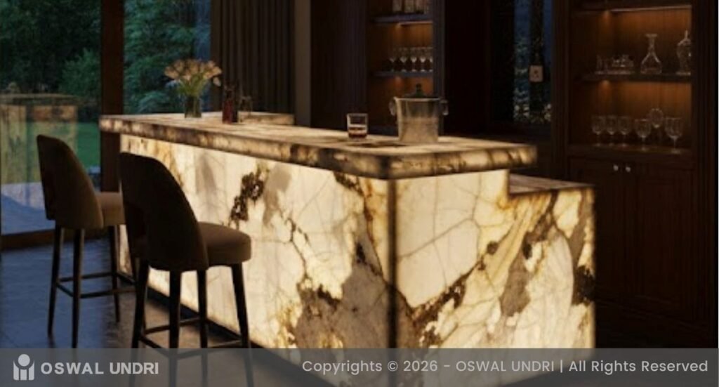 Patagonia Quartzite Backlit Bar Counter