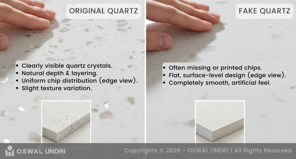 Quartz Chips Original Vs Fake