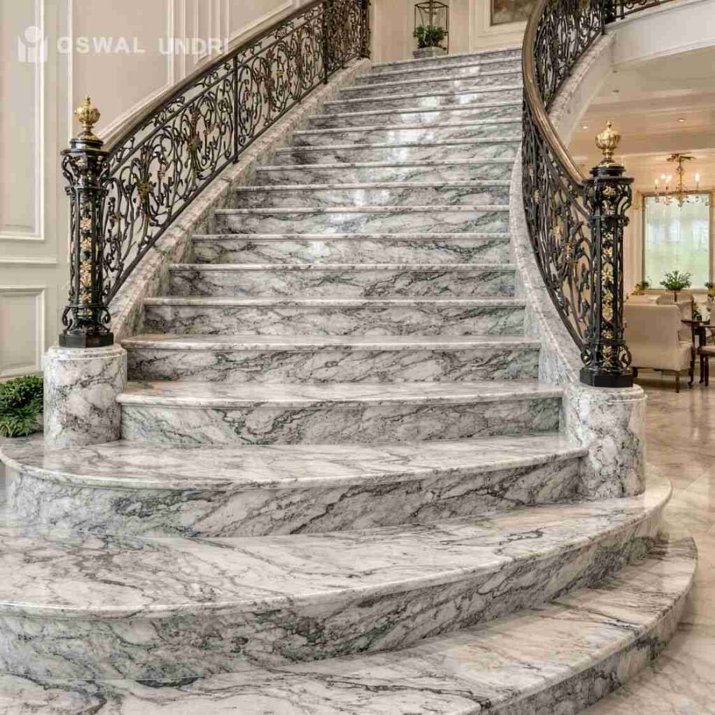Viscon White Granite Staircase